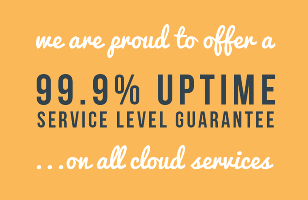 Benefit from our 99.9 uptime service level guarantee